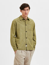 Load image into Gallery viewer, Selected Homme Blas Linen Overshirt Olive