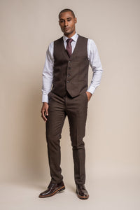 Cavani Caridi 3 Piece Suit Brown