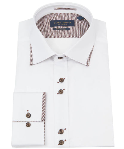 Guide London Gingham Detail Shirt White