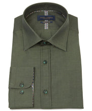Load image into Gallery viewer, Guide London Plain Print Trim Shirt Olive