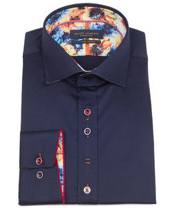 Guide London Plain Multi Colour Button Shirt Navy