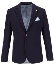 Load image into Gallery viewer, Guide London Textured Jersey Blazer Navy
