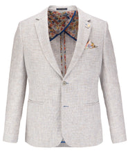 Load image into Gallery viewer, Guide London Woven Textured Linen Blazer Stone