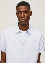 Load image into Gallery viewer, Pepe Jeans Parker Short Sleeve Linen Shirt Washed Blue