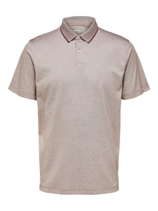 Selected Homme Leroy Polo T-Shirt Rose Brown
