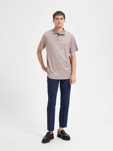 Selected Homme Leroy Polo T-Shirt Rose Brown