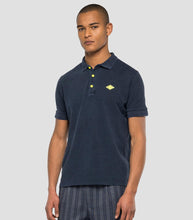 Load image into Gallery viewer, Replay Garment Dyed Pique Polo Navy