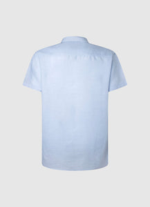Pepe Jeans Parker Short Sleeve Linen Shirt Washed Blue