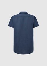 Load image into Gallery viewer, Pepe Jeans Parker Short Sleeve Linen Shirt Washed Navy