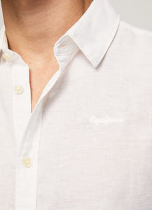 Pepe Jeans Parker Short Sleeve Linen Shirt White