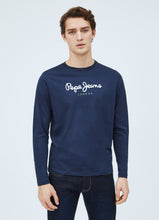 Load image into Gallery viewer, Pepe Jeans Eggo Long Sleeved T-Shirt Navy
