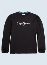 Load image into Gallery viewer, Pepe Jeans Eggo Long Sleeved T-Shirt Black
