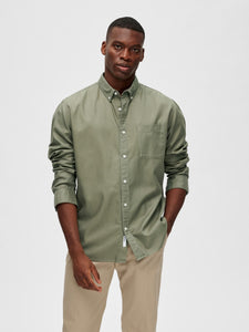 Selected Homme Sten Button Down Shirt Lichen Green