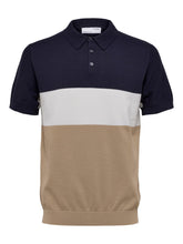 Load image into Gallery viewer, Selected Homme Mattis Knitted Polo Top Navy