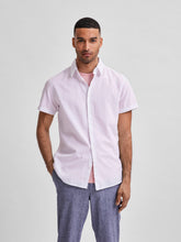 Load image into Gallery viewer, Selected Homme New Linen Short Sleeve Shirt White