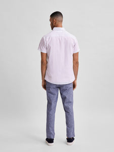 Selected Homme New Linen Short Sleeve Shirt White