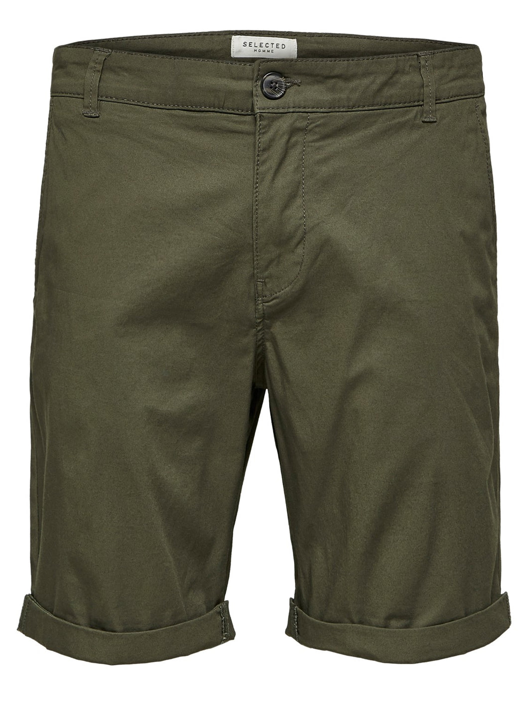 Selected Homme Paris Chino Shorts Olive