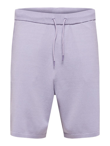 Selected Homme Teller Knitted Shorts Lavender