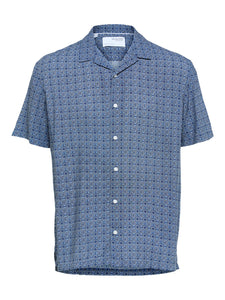 Selected Homme Vero Printed Shirt Blue