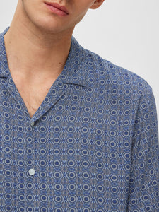 Selected Homme Vero Printed Shirt Blue