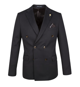 Guide London Double Breasted Jacket Navy