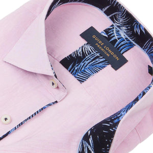 Guide London Linen Blend Shirt Pink