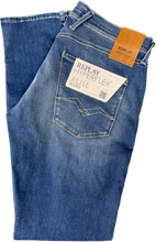 Load image into Gallery viewer, Replay Anbass Hyperflex Broken and Repair Jeans