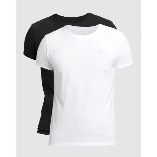 Gant Crew Neck 2 Pack T Shirt White Black
