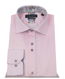 Guide London Plain Sateen Cotton Shirt Pink