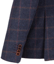 Load image into Gallery viewer, Guide London Brushed Tweed Check Blazer Blue