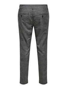 Only & Sons Mark Check Trouser Grey
