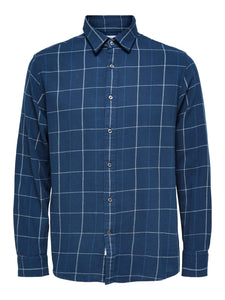 Selected Homme Mel Check Shirt Blue