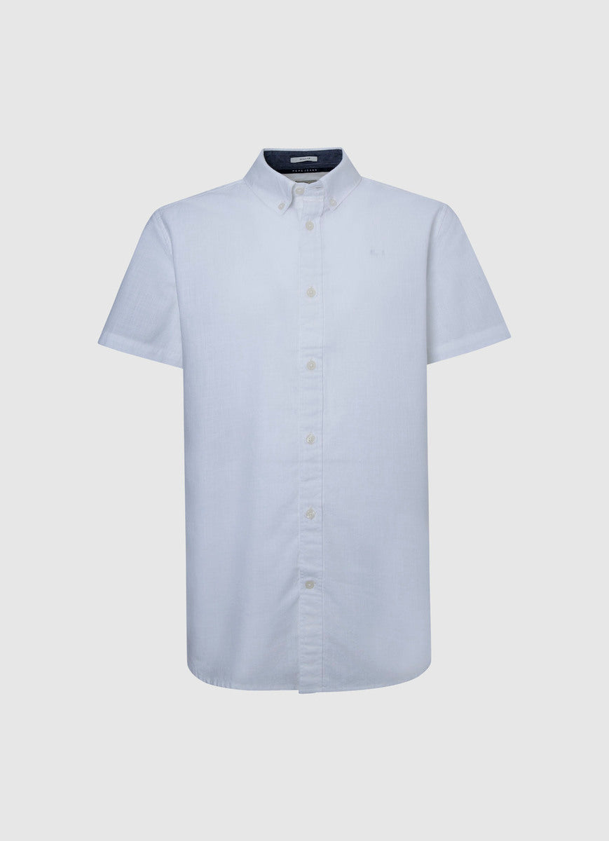 Pepe Jeans Lothersdale Dobby Short Sleeve Shirt White