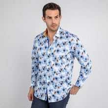 Load image into Gallery viewer, Claudio Lugli Bee Print Shirt Blue