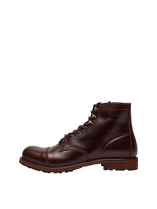 Selected Homme Roman Leather Boots Dark Brown