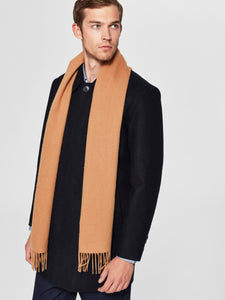 Selected Homme Tope Wool Scarf Camel