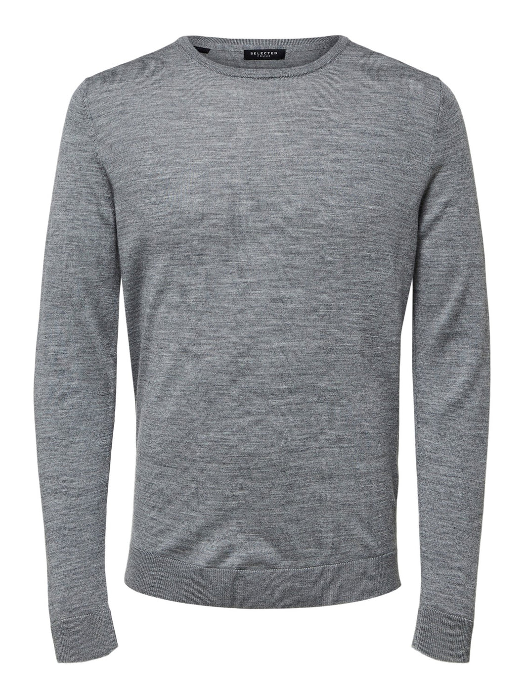 Selected Homme Tower Merino Knit Light Grey