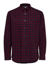 Load image into Gallery viewer, Selected Homme Lee Check Shirt Burgundy Mix