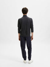 Load image into Gallery viewer, Selected Homme Town Merino Half Zip Knit Grey