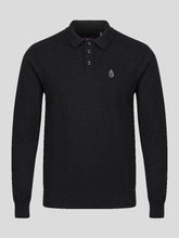 Load image into Gallery viewer, Luke 1977 Magnesium Knitted Polo Black