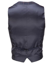 Load image into Gallery viewer, Guide London Brushed Tweed Check Waistcoat Blue