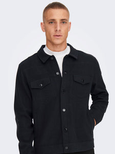 Only & Sons Willy Overshirt Midnight Grey
